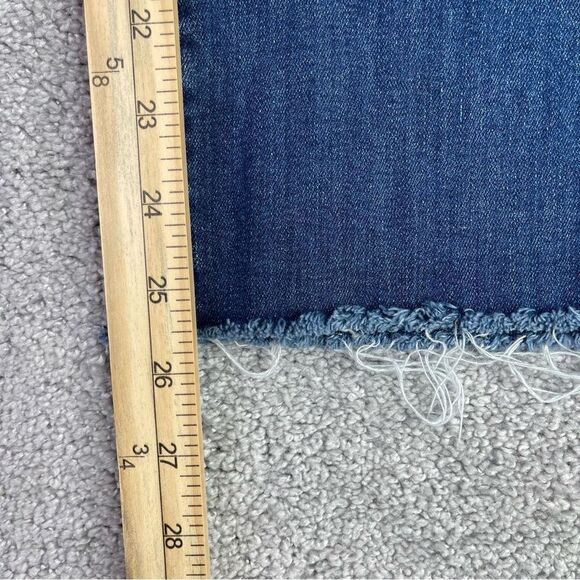 Current Elliot Ellis Jeans Women’s 28 Blue Cropped Straight Mid-Rise Dark Denim - Picture 11 of 13